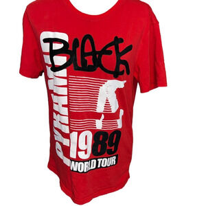 Black Pyramid MJ 1989 World Tour Red Cotton T-Shirt S